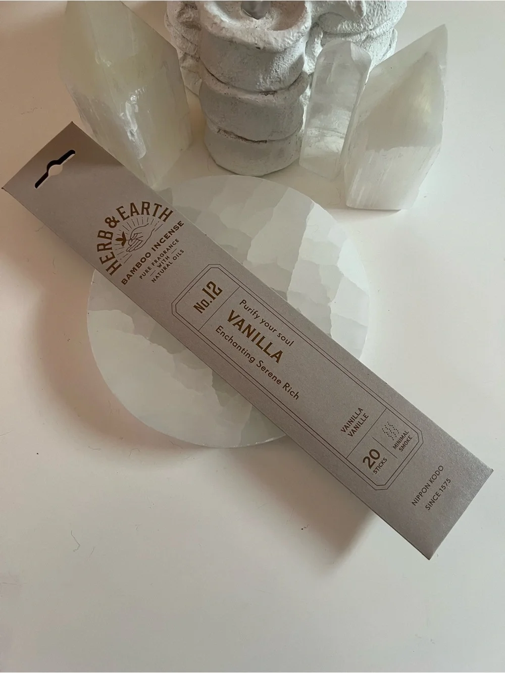 Vanilla Bamboo Incense Sticks - White